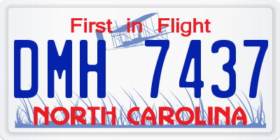 NC license plate DMH7437
