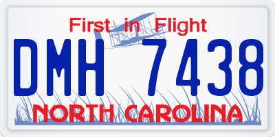 NC license plate DMH7438