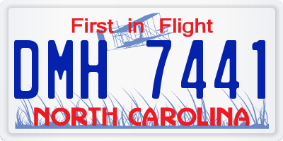 NC license plate DMH7441