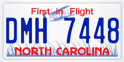 NC license plate DMH7448