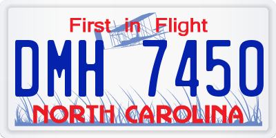 NC license plate DMH7450