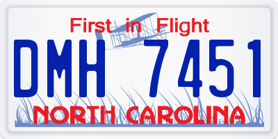 NC license plate DMH7451