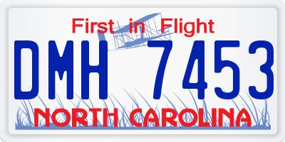 NC license plate DMH7453