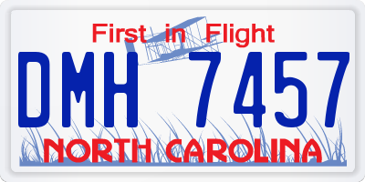 NC license plate DMH7457