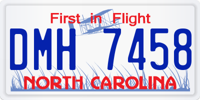 NC license plate DMH7458