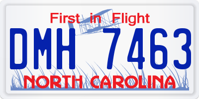 NC license plate DMH7463