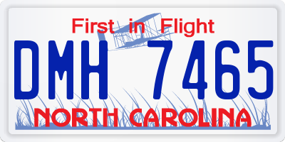 NC license plate DMH7465