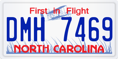 NC license plate DMH7469