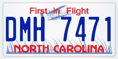 NC license plate DMH7471