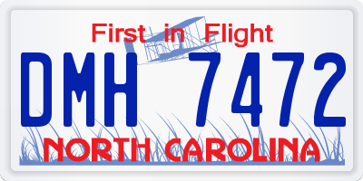 NC license plate DMH7472