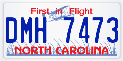 NC license plate DMH7473