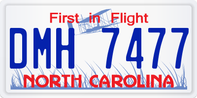 NC license plate DMH7477