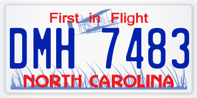 NC license plate DMH7483