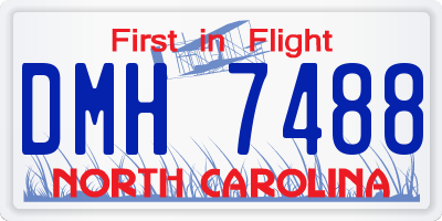 NC license plate DMH7488