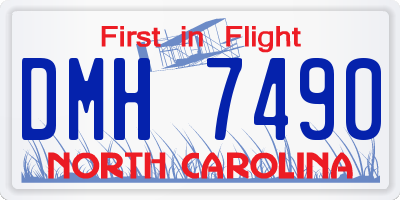 NC license plate DMH7490