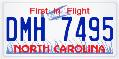 NC license plate DMH7495