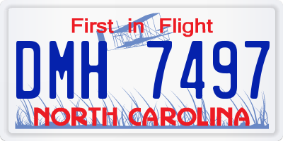 NC license plate DMH7497