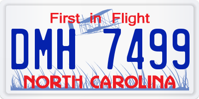 NC license plate DMH7499