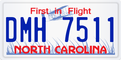 NC license plate DMH7511