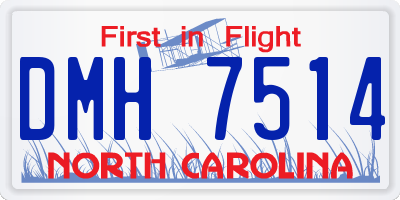 NC license plate DMH7514