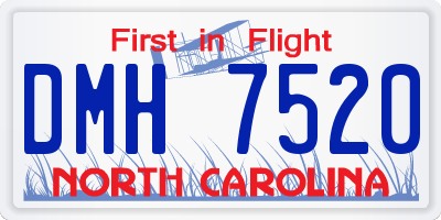 NC license plate DMH7520