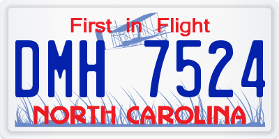 NC license plate DMH7524