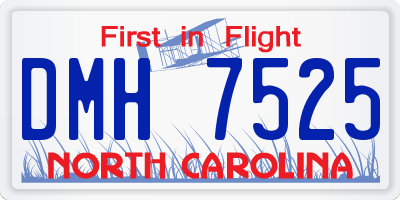 NC license plate DMH7525