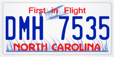 NC license plate DMH7535