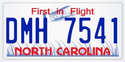 NC license plate DMH7541