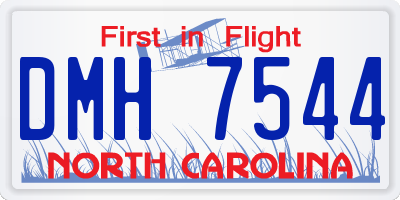NC license plate DMH7544