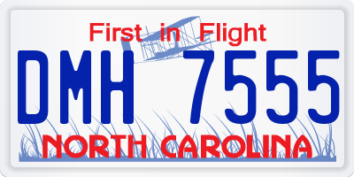NC license plate DMH7555