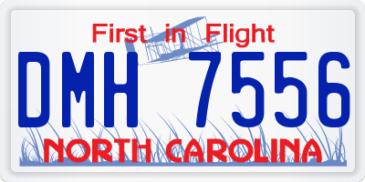 NC license plate DMH7556