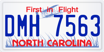 NC license plate DMH7563