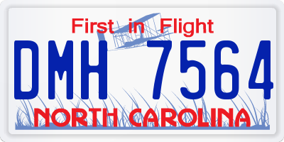 NC license plate DMH7564