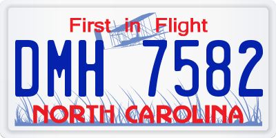 NC license plate DMH7582