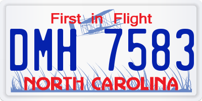 NC license plate DMH7583