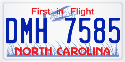 NC license plate DMH7585