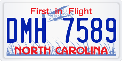 NC license plate DMH7589