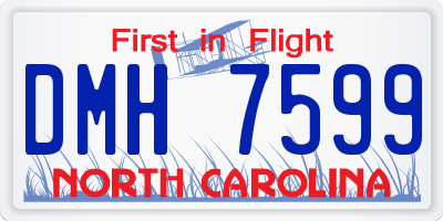 NC license plate DMH7599