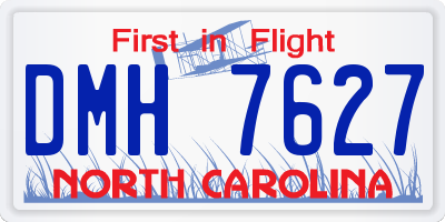 NC license plate DMH7627