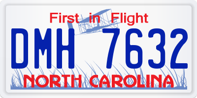 NC license plate DMH7632