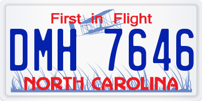 NC license plate DMH7646
