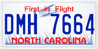 NC license plate DMH7664