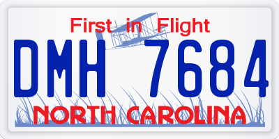 NC license plate DMH7684