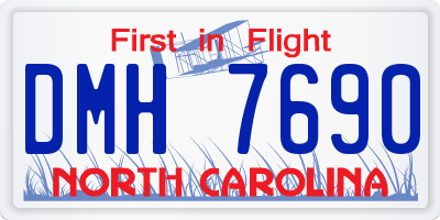 NC license plate DMH7690