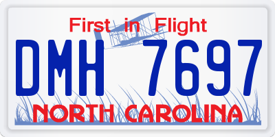 NC license plate DMH7697