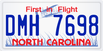 NC license plate DMH7698