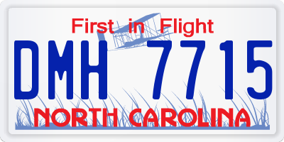 NC license plate DMH7715