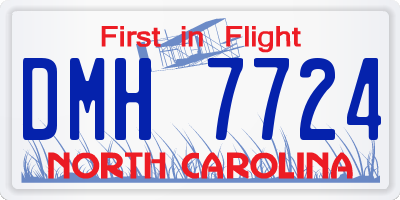 NC license plate DMH7724