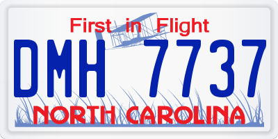 NC license plate DMH7737
